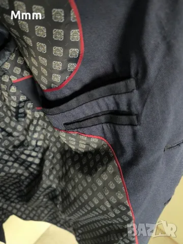 Тъмно синьо мъжко сако H&M 52, снимка 4 - Сака - 49762909