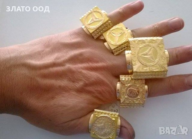 Мъжки златни пръстени, снимка 12 - Пръстени - 30983632