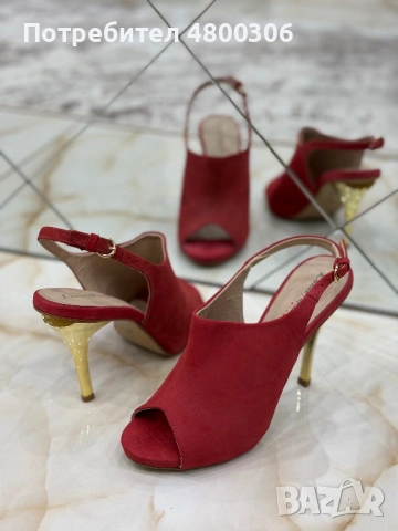 Италиански дамски обувки от естествена кожа 