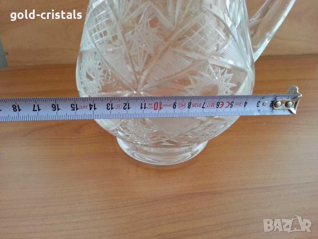 голяма кристална кана, снимка 11 - Антикварни и старинни предмети - 29843286