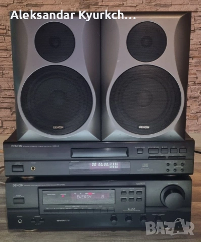 система Denon, състояща се от CD плейър DCD-345, усилвател UPA-F07 и тонколони