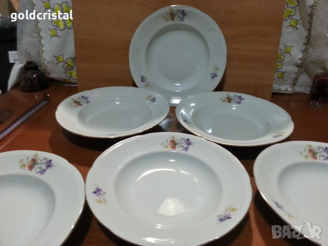 Стар български порцелан чинии дълбоки 