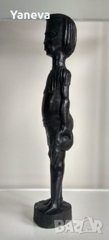 Африканска фигурка, абанос от Кения. Жена с трофей след лов. , снимка 2 - Статуетки - 42080848
