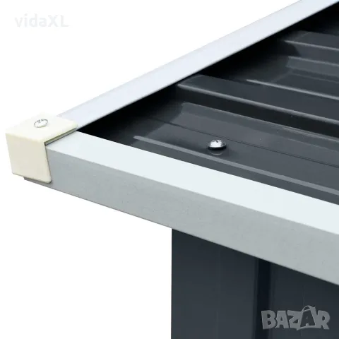 vidaXL Навес за дърва, поцинкована стомана, 330x92x153 см, антрацит, снимка 5 - Дърва за огрев - 56147670