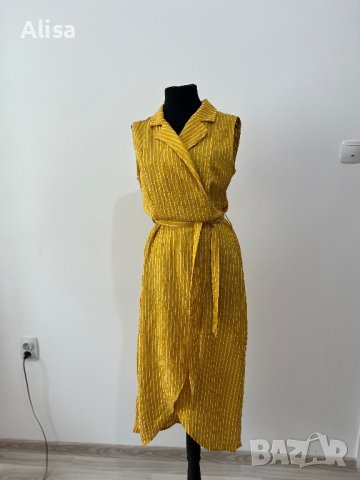 Жълта дамска рокля, снимка 10 - Рокли - 42055117