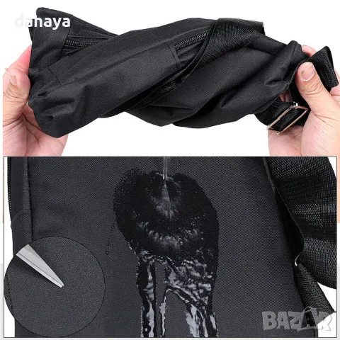 5852 Малка спортна чанта за през рамо мини раница с отвор за кабел, снимка 12 - Раници - 49944429