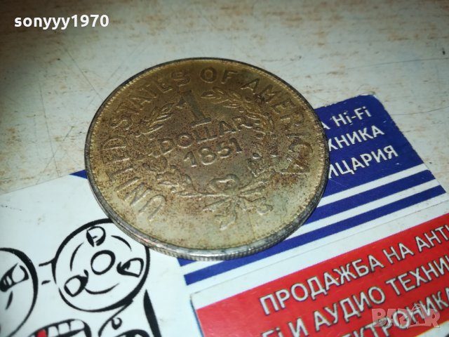 щатски 1851 долар 1501211952, снимка 14 - Колекции - 31437705