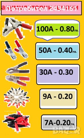 акумулаторни щипки - от 7 до 100 ампера 