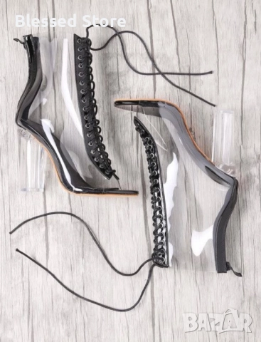 Прозрачни боти , снимка 2 - Дамски боти - 52907449