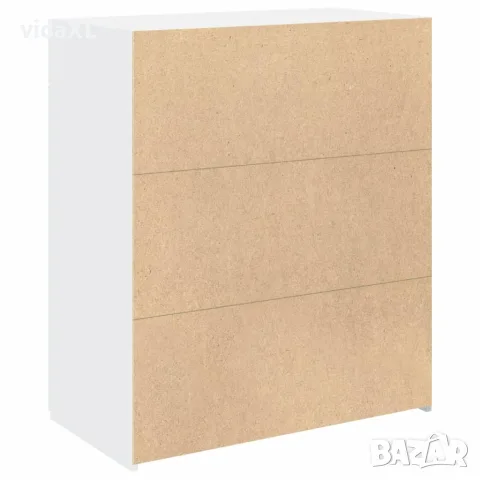 vidaXL Страничен шкаф, бял, 80x42,5x93 см, инженерно дърво, снимка 4 - Бюфети - 56146959