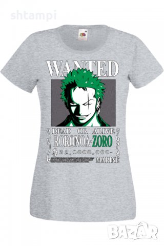 Дамска тениска One Piece Roronoa Zoro 01,Анимация,игра,Празник,Повод., снимка 5 - Тениски - 38073574
