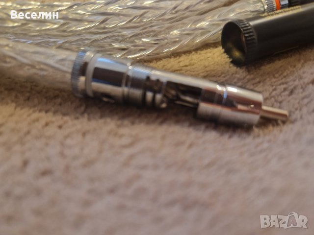 Hi-End 8AG кабел със сребърно покритие 16 нишки с RCA конектори, снимка 5 - Други - 40255436