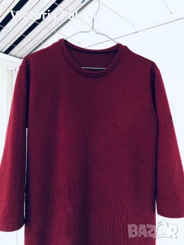 Красива рокля бордо,плътен трикотаж, снимка 5 - Рокли - 31326960