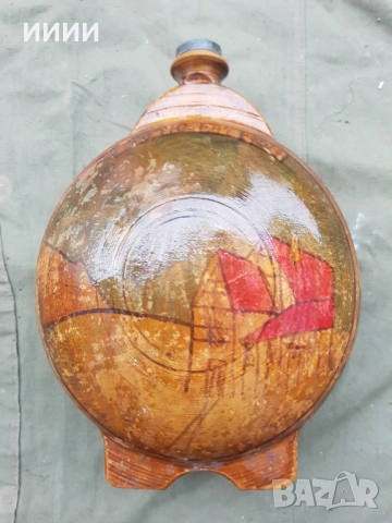 Автентична рисувана бъклица , снимка 2 - Антикварни и старинни предмети - 52315735