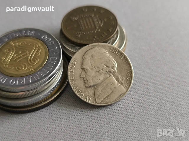 Монета - САЩ - 5 цента | 1980г., снимка 2 - Нумизматика и бонистика - 53305421