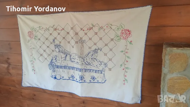 Бродиран ковьор., снимка 7 - Антикварни и старинни предмети - 48822356