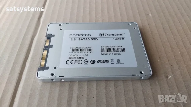 SSD Transcend TS120GSSD220S 120GB SATA 6.0Gb/s, снимка 5 - Твърди дискове - 56169296