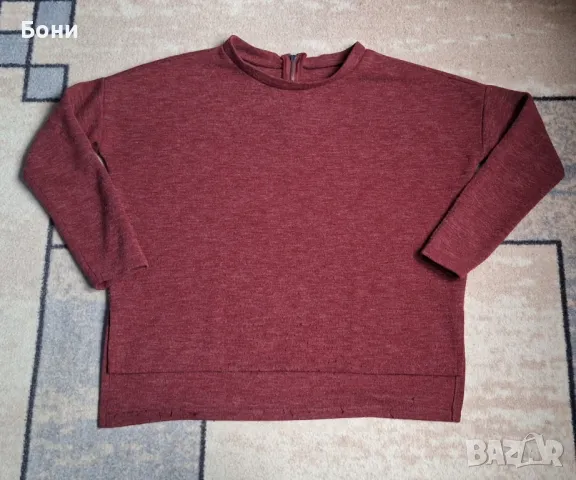 Продавам дамски пуловер цвят бордо , снимка 2 - Блузи с дълъг ръкав и пуловери - 49336578