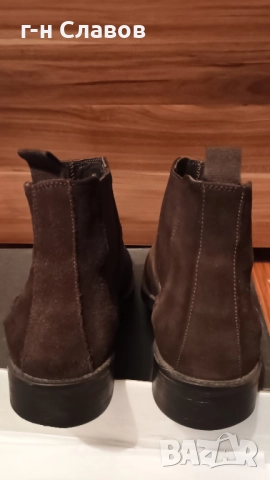 ZARA КОЖА Велур Боти, снимка 5 - Мъжки боти - 52100948