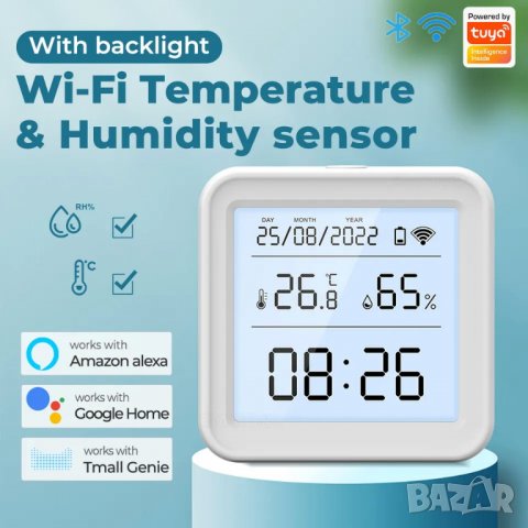 WiFi сензор за температура и влажност, снимка 3 - Други стоки за дома - 39690631