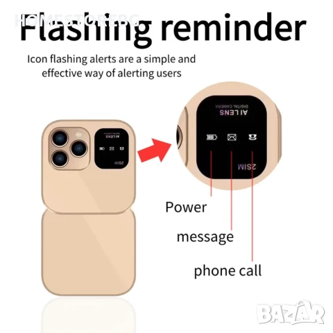 ПРОМО НОВА ЦЕНА✨ Сгъваем мобилен телефон i16 Pro – компактност и удобство!  📱 , снимка 3 - Други - 50530231