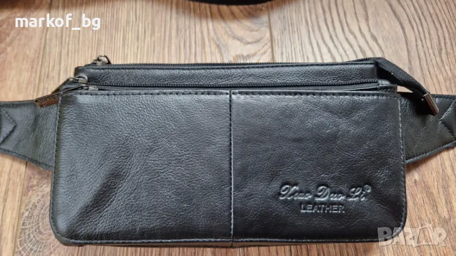 Мъжка чанта през рамо от естествена кожа. Бъбрек, снимка 6 - Чанти - 48233999