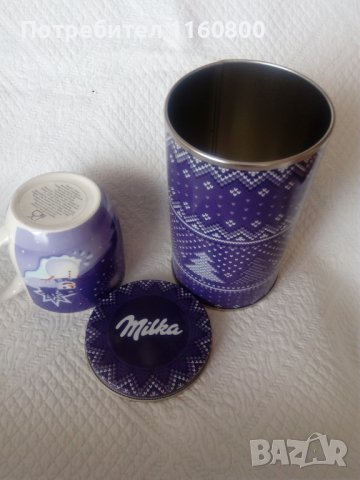 Чаша и кутия за кафе Милка, снимка 3 - Чаши - 40784586