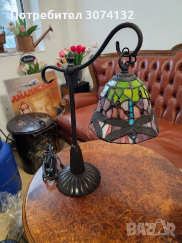 Нощна лампа Тифани, снимка 4 - Настолни лампи - 52336122