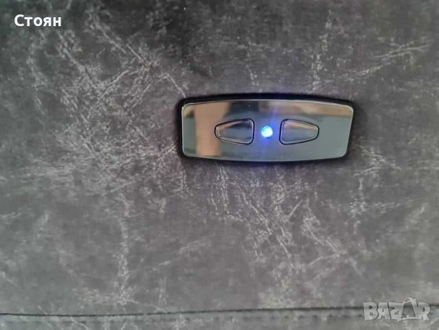 ПРОМОЦИЯ!!! Извит тъмно сив диван от плат с  релаксиращ механизъм, снимка 10 - Дивани и мека мебел - 39394232