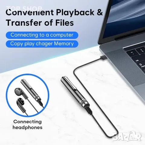 Писалка- записващо аудио устройство 64GB от Junforbs, снимка 8 - Слушалки и портативни колонки - 48638497