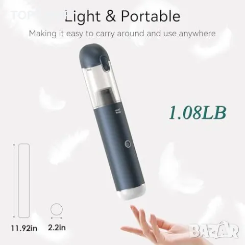 Нова Ръчна Прахосмукачка с Висока Мощност и Светлина за Кола и Дом, снимка 8 - Прахосмукачки - 49693729