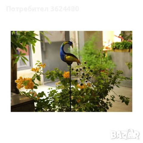 Градинска Соларна Лампа Паун, снимка 14 - Соларни лампи - 42829628