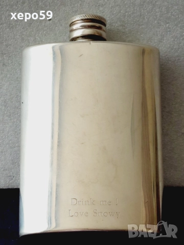 Сребърна бутилка за уиски-MAPPIN&WEBB,Hip Flask Silver/чаша,сребро,кана/, снимка 9 - Други - 52335981