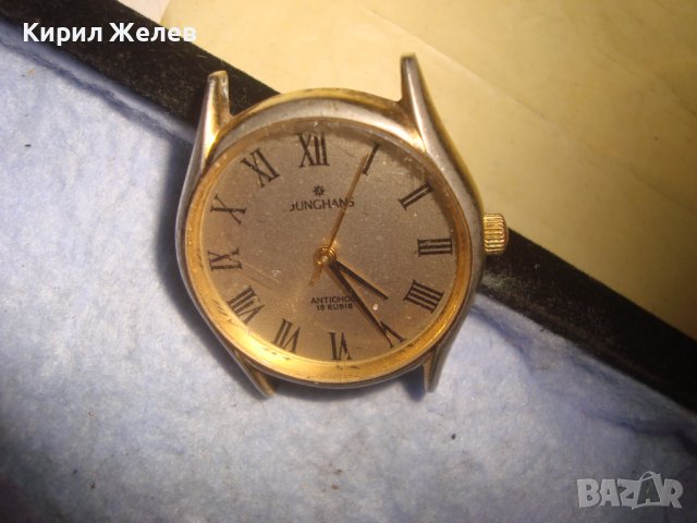 JUNGHANS ANTICHOC 19 RUBIS ПОЗЛАТЕН МАРКОВ ВИНТИДЖ НЕМСКИ ЛУКС ЧАСОВНИК ЮНГХАНС РЯДЪК Работещ 20874, снимка 11 - Антикварни и старинни предмети - 36721968