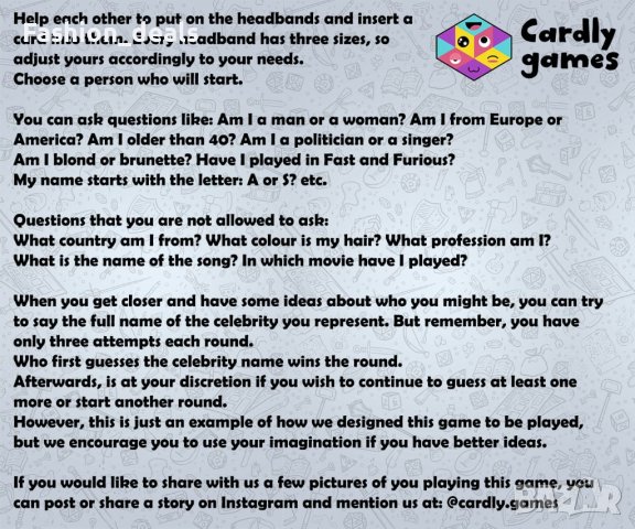 Нова Забавна настолна игра за приятели семейство Парти за знаменитости, снимка 6 - Настолни игри - 37846830