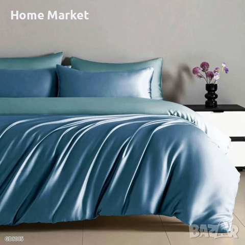 Луксозен комплект от висококачествен памучен сатен Комплектът е от 4 части и съдържа: 1 бр. долен , снимка 11 - Спално бельо - 51619192