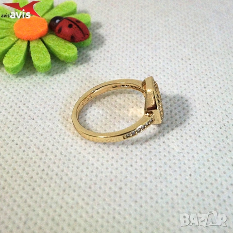 Пръстен с 14К златно покритие 224895, снимка 3 - Пръстени - 54343633