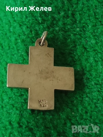 Старо сребърно кръстче 49569, снимка 4 - Колиета, медальони, синджири - 52358690