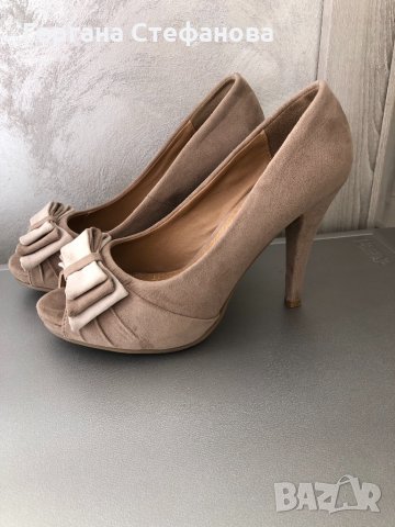 Елегантни обувки на ток в перфектно състояние номер 37 стелка 23,5см, снимка 1