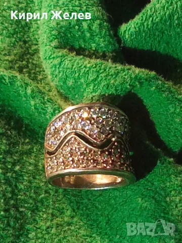 ФЕШЪН СКЪПОЦЕНЕН СРЕБЪРЕН ПРЪСТЕН МАТИРАНО СРЕБРО 925 ИНКРУСТИРАН с ИСКРЯЩИ ФАСЕТИРАНИ ЦИРКОНИ 25217, снимка 14 - Пръстени - 49273159