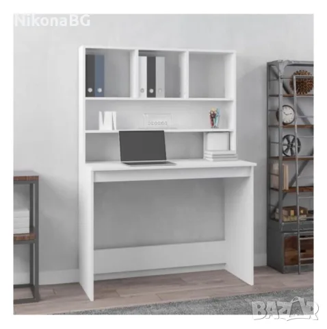 Бяло бюро с надстройка, снимка 3 - Бюра - 56537308
