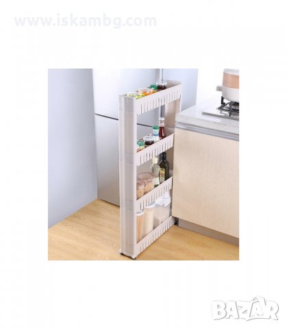 ПОДВИЖНА ЕТАЖЕРКА НА КОЛЕЛА ЗА БАНЯ И КУХНЯ С 3 ИЛИ 4 РАФТА - код 2498, снимка 3 - Други - 33938355