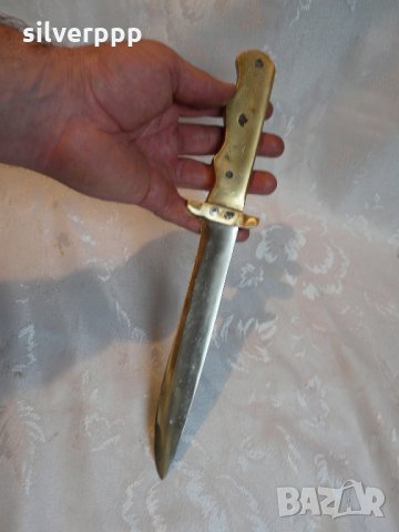  Колекционерски нож с бронзова дръжка , снимка 1 - Други ценни предмети - 30846219