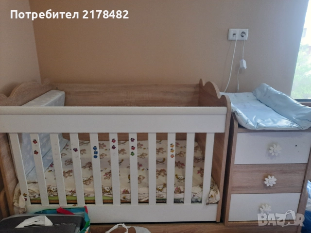 Детска дървена кошара, снимка 2 - Бебешки легла и матраци - 51948847