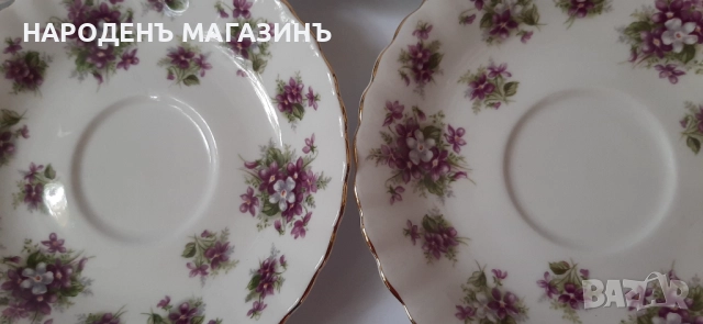 ROYAL ALBERT - порцелан чаши сервиз чай кафе чинии 2 двойни сета , снимка 13 - Други ценни предмети - 52169912