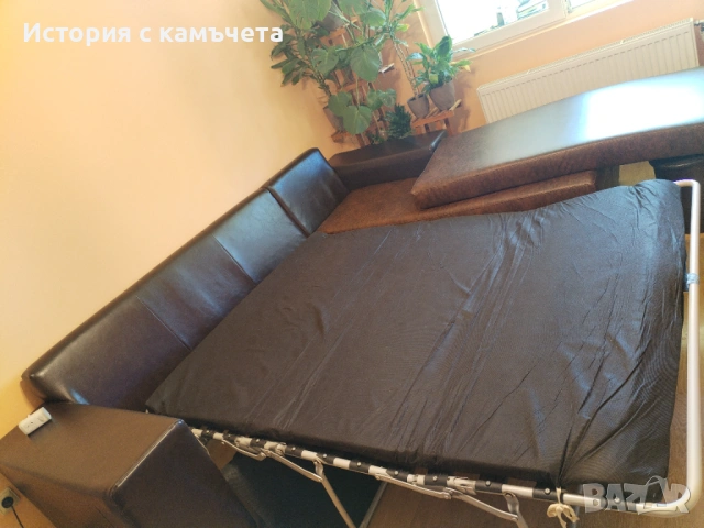 Ъглов диван с лежанка и функция сън от висококачествена еко кожа , снимка 4 - Дивани и мека мебел - 54097990