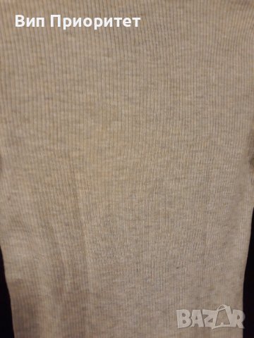 Плетена сива блузка с дълги ръкави, мека, комфортна, вертикален рипс, предаващ елегантност, открито , снимка 7 - Блузи с дълъг ръкав и пуловери - 37455382