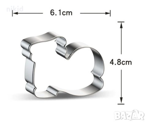 Голяма обувка бота ботуш на Дядо Коледа и Мики метална форма резец за сладки бисквитки фондан тесто, снимка 2 - Форми - 30769086