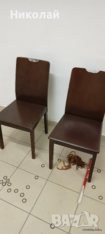дървени столове два броя, снимка 4 - Столове - 52856563