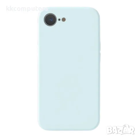 Силиконов кейс bSmart Silicone Soft Cover, За iPhone 16e, Светлосин, снимка 2 - Калъфи, кейсове - 50349482